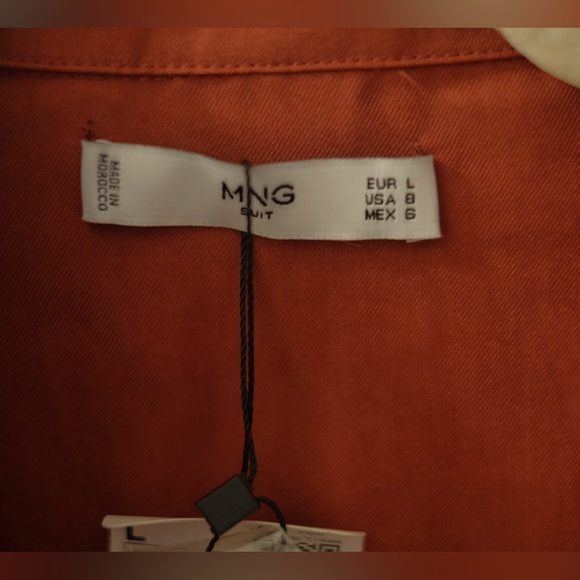 Mango Terracotta Button-Down Midi Dress - Picture 5 of 7